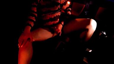 amateur crossdresser kelly cd masturbating in the back of her car - 15 image