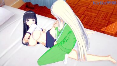 Ikaruga and Yomi have intense futanari sex in the infirmary. - Senran Kagura Hentai - 7 image