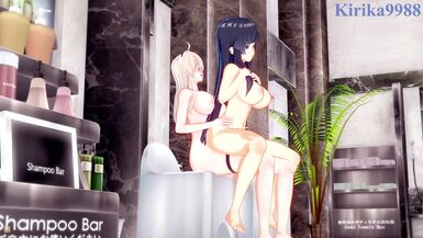 Ikaruga and Ellen Kohagura have intense futanari sex - Senran Kagura & Katana Maidens Hentai - 14 image