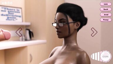 Animated Office Story where Hot Dickgirl fucks Ebony Girl in Anal and Cum on Face