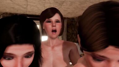 Futa on Femboys: Guy Suck MILF's Cock. Then his Friend together with Shemale Mommy fucked him in Ass - 14 image