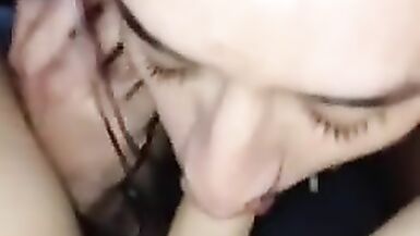 Deepthroat trans sucks my big dick