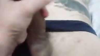 Deepthroat trans sucks my big dick - 3 image