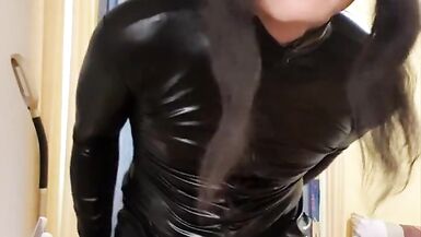 The Little Sissy in black outfits