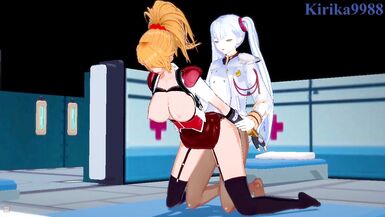 Excellen Browning and Ruri Hoshino have intense futanari sex - SRW IMPACT & Nadesico Hentai - 10 image