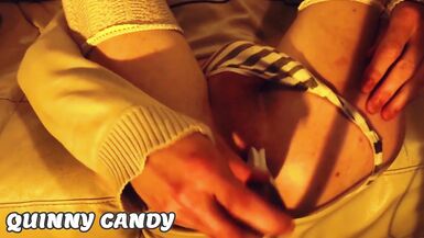 Sissy in stockings stretch tight asshole with huge vibro toy! - 14 image