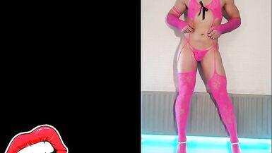 Pink Playtime- Crossdresser Showing Body - 10 image