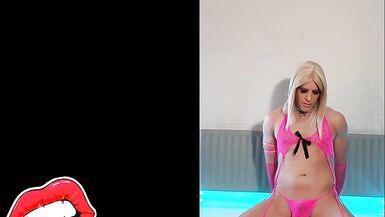 Pink Playtime- Crossdresser Showing Body - 2 image