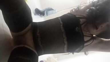 Cute Colombian shemale enjoys and gets excited with dildo in her ass - 11 image