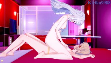 Hibiki Tachibana and Laura Bodewig have intense futanari sex - Symphogear & Infinite Stratos Hentai - 3 image