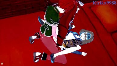 Garie Tuman and Micha Jawkan have intense futanari sex in a secret room. - Symphogear Hentai - 6 image