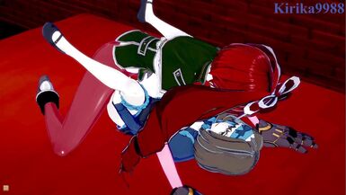 Garie Tuman and Micha Jawkan have intense futanari sex in a secret room. - Symphogear Hentai - 8 image