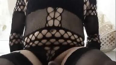 Cute Colombian Shemale Sucks Her Dildo Puts It In Her Ass And Enjoys It - 14 image