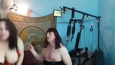 GGG kissing, kissing breasts and sucking LolaShemale74's cock - 11 image