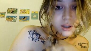 Petite trap amateur plays with her dick - 15 image