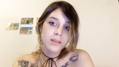 Petite trap amateur plays with her dick - 3 image