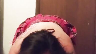 Naughty tranny schoolgirl slut Kylie Foxxx fucks her hole like a whore - 3 image