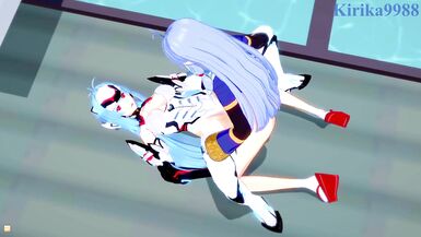 KOS-MOS and Suzuka-Hime have intense futanari sex - Xenosaga & SRW OG Saga: Endless Frontier Hentai - 13 image