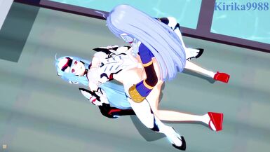 KOS-MOS and Suzuka-Hime have intense futanari sex - Xenosaga & SRW OG Saga: Endless Frontier Hentai - 14 image