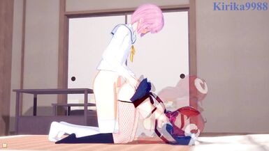 Shamiko and Chiyoda have intense futanari sex - The Demon Girl Next Door Hentai - 14 image