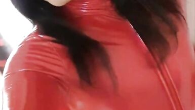 The Little Sissy in Red lack Outfit - 3 image