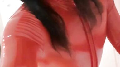 The Little Sissy in Red lack Outfit - 6 image