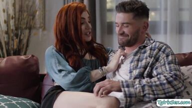 Small tits ts Ariel Demure deepthroats bigcock and barebacked