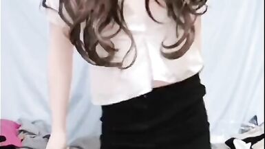 Kasnicole002 office lady blakck and grey pantyhose with boots and high heels remote vibrator - 6 image