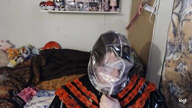 PVC Rubber School Girl Sissy Breathplay and pillow hump - 9 image