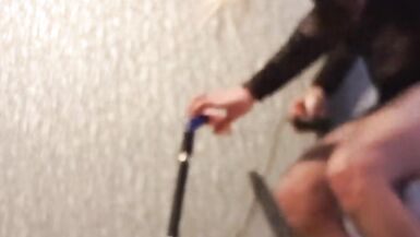 Crossdresser, fuck machine and cumshot - 10 image