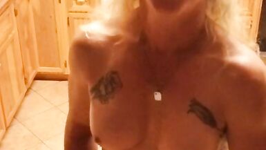 Stroking my she cock let's eat cum - 7 image