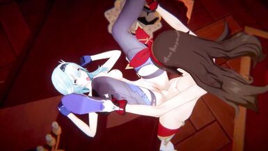 Genshin Impact - Futa Amber x Eula hot sex - 14 image