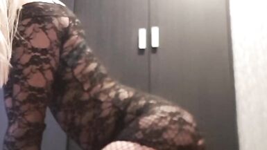 Crossdresser, anal fuck machine