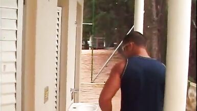 Impressive shemale lover turns stud's outdoor sex fantasy into reality - 2 image