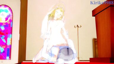 Ryona and Yumi have intense futanari sex in a church. - Senran Kagura Hentai - 12 image