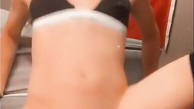 Horny Goth Crossedressing Femboy Practices with a Dildo(voiced) - 10 image