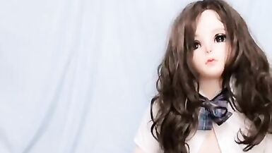 Kasnicole 001V Kigurumi JK uniform pantyhose & stockings remote vibrator masturbate pussy to orgasm - 10 image