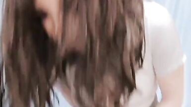 Kasnicole 001V Kigurumi JK uniform pantyhose & stockings remote vibrator masturbate pussy to orgasm - 11 image