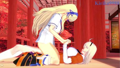 Katsuragi and Ellen Kohagura have intense futanari sex - Senran Kagura & Katana Maidens Hentai - 13 image