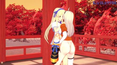 Katsuragi and Ellen Kohagura have intense futanari sex - Senran Kagura & Katana Maidens Hentai - 6 image