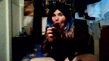 Play Time Vol 3 I love cock trans  Girl shemale plays with herself and gets sticky. - 4 image