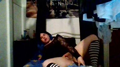 Play Time Vol 3 I love cock trans  Girl shemale plays with herself and gets sticky. - 7 image