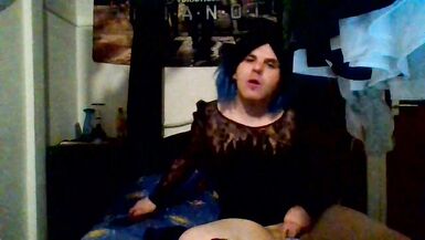 Play Time Vol 3 I love cock trans  Girl shemale plays with herself and gets sticky. - 8 image