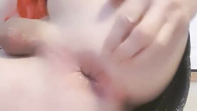 Tranny Mette teasing you  a dildo in my ass today - 4 image