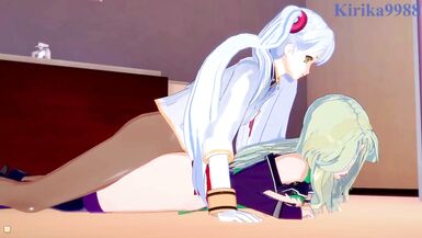 Lamia Loveless and Ruri Hoshino have intense futanari sex - SRW A & Nadesico Hentai
