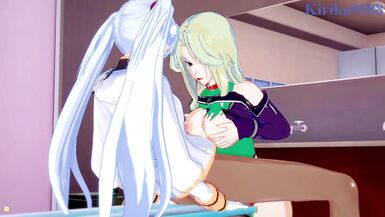 Lamia Loveless and Ruri Hoshino have intense futanari sex - SRW A & Nadesico Hentai - 3 image