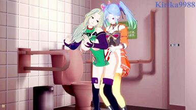 Lamia Loveless and Az Sainklaus have intense futanari sex - Super Robot Wars A & 30 Hentai - 11 image