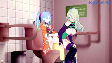 Lamia Loveless and Az Sainklaus have intense futanari sex - Super Robot Wars A & 30 Hentai - 12 image