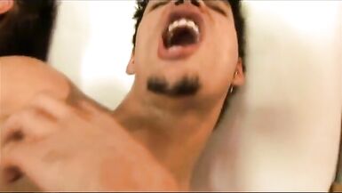 Gay guy gets fucked by hot black dude and gorgeous tranny at once - 12 image