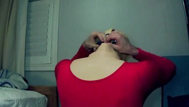 Forever Smiles Pt5! Impossible unmasking from female mask Happi!!! She won't come off!!! - 5 image